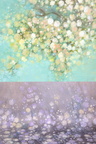 27 Klein-Grün-Violett-Blumenmuster